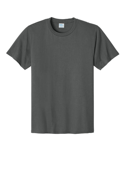 Port & Company CVC Tee - Charcoal - flat front
