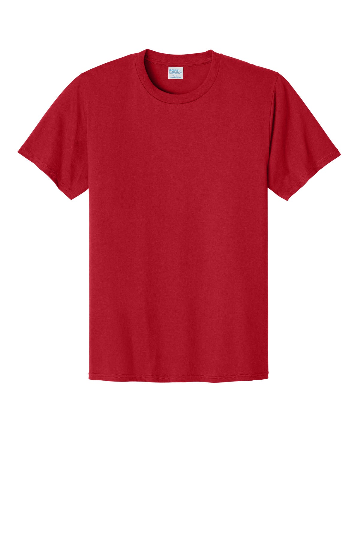 Port & Company CVC Tee - Red - flat front