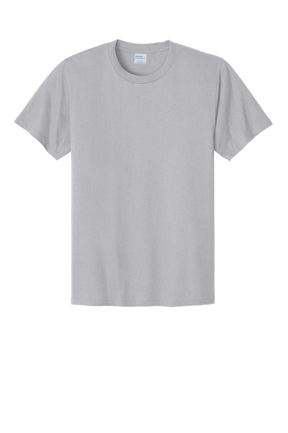 Port & Company CVC Tee - Silver - flat front