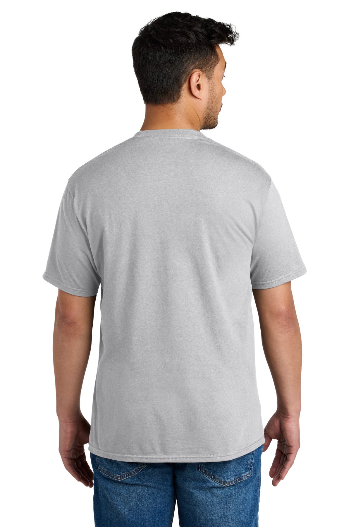 Port & Company CVC Tee - Silver - back