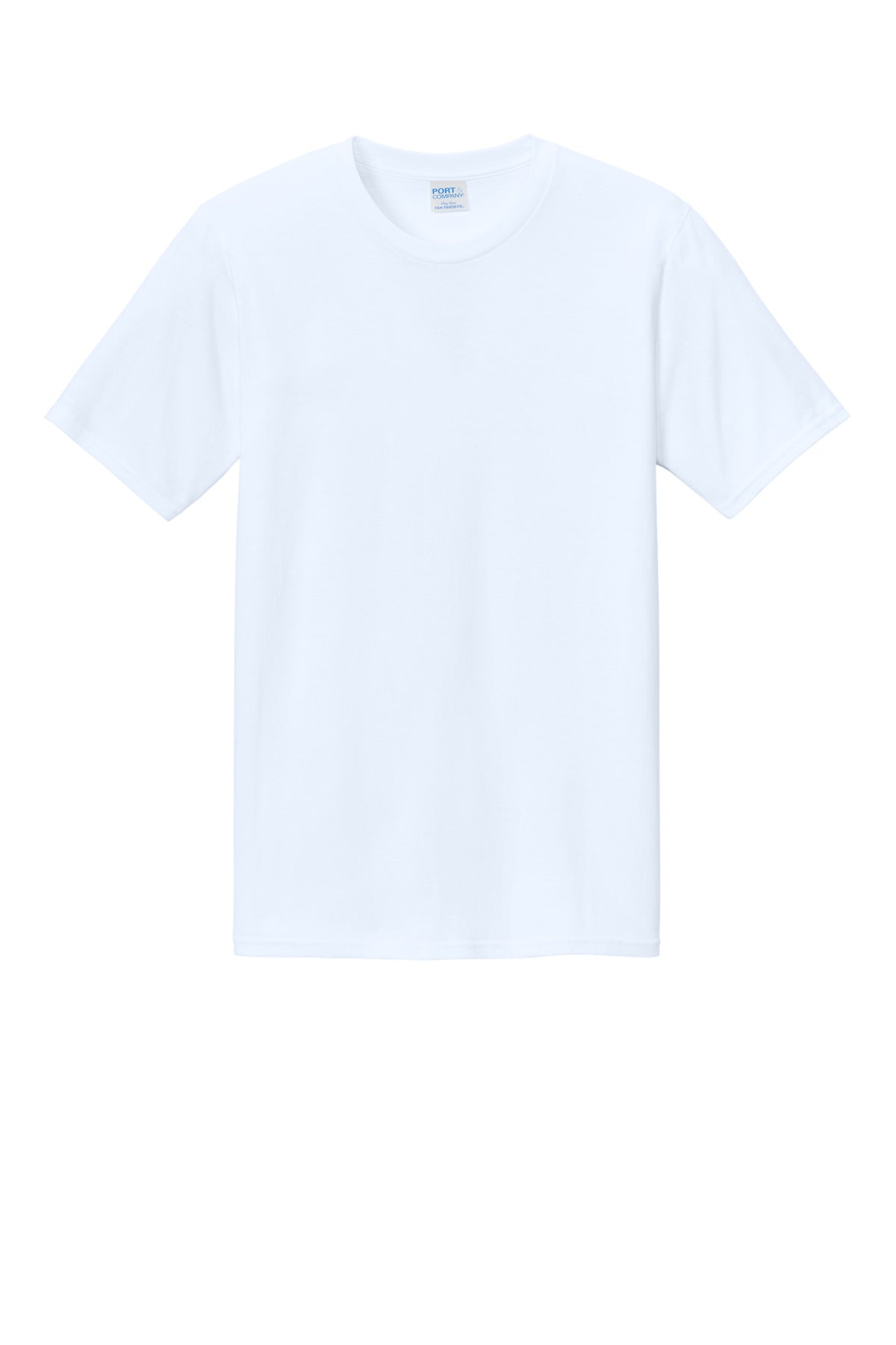 Port & Company CVC Tee - White - flat front