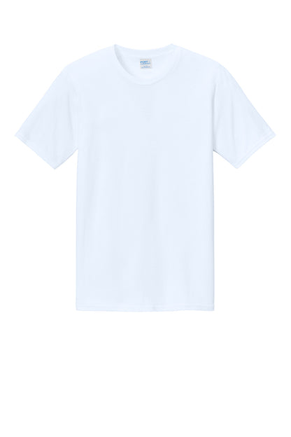 Port & Company CVC Tee - White - flat front