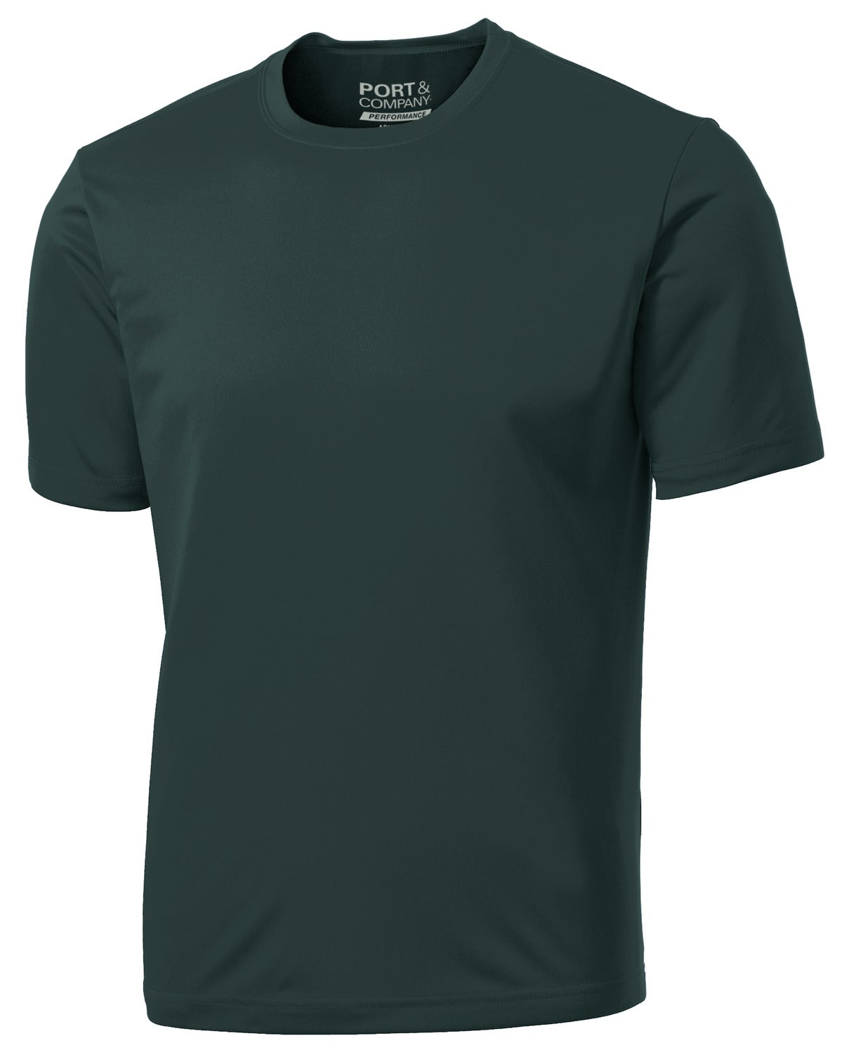 Port & Company Performance Tee - Dark Green - flat front
