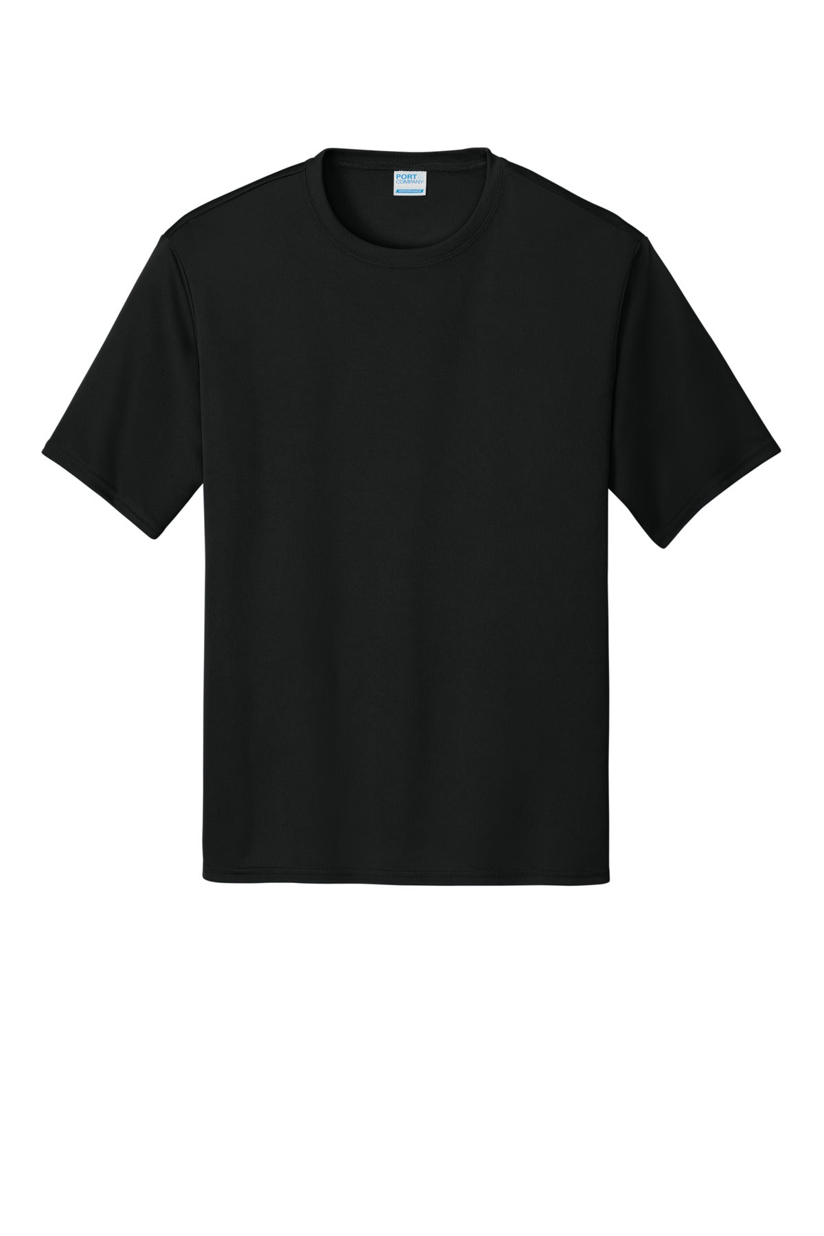 Port & Company Performance Tee - Jet Black - flat front