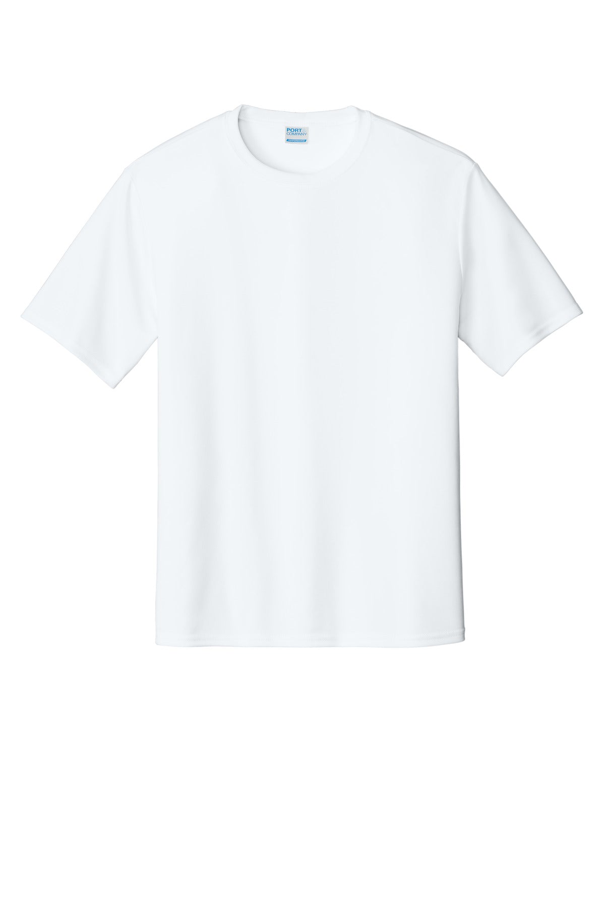 Port & Company Performance Tee - White - flat front