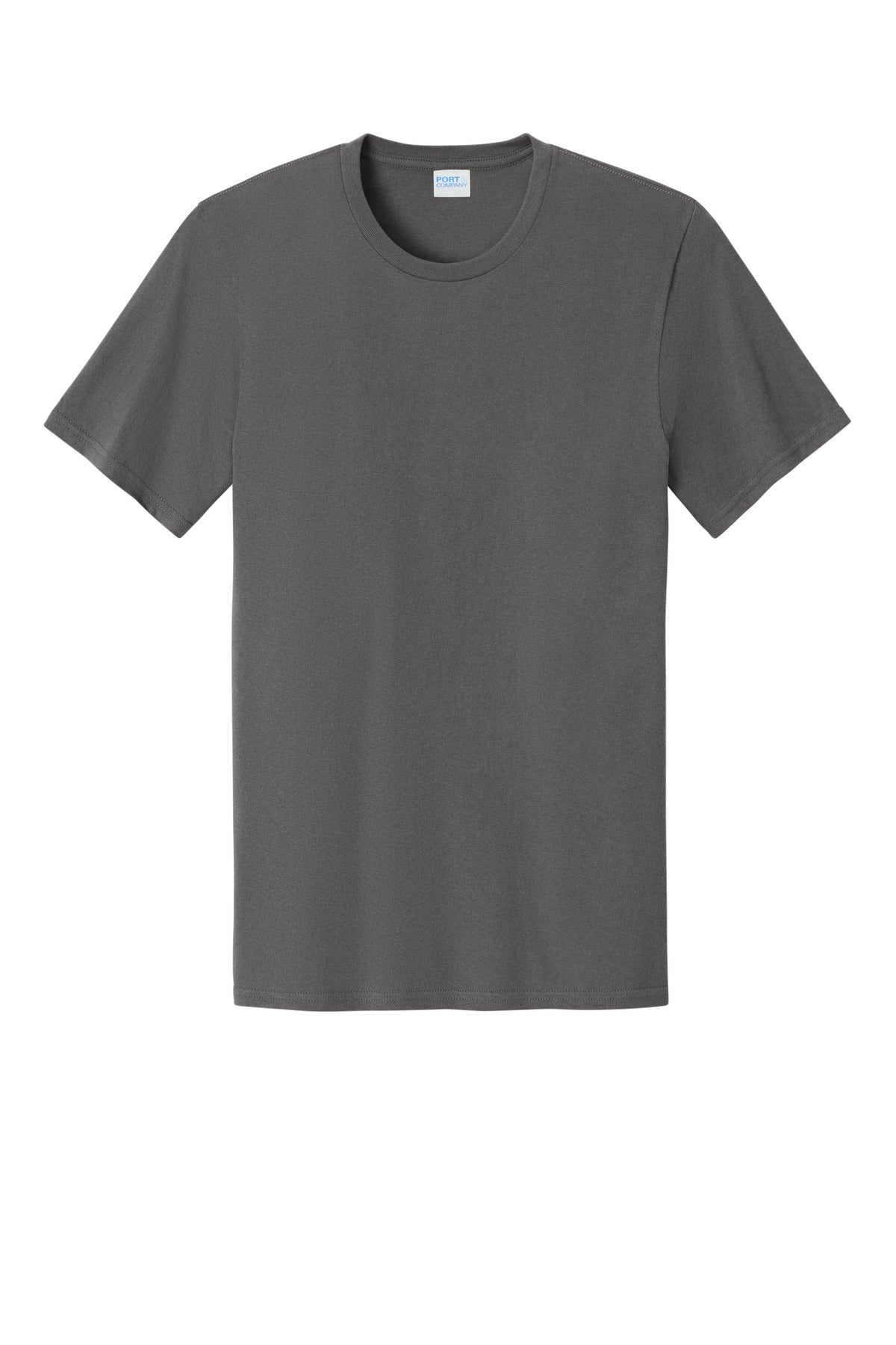 Port & Company Easy Cotton Tee - Charcoal - flat front