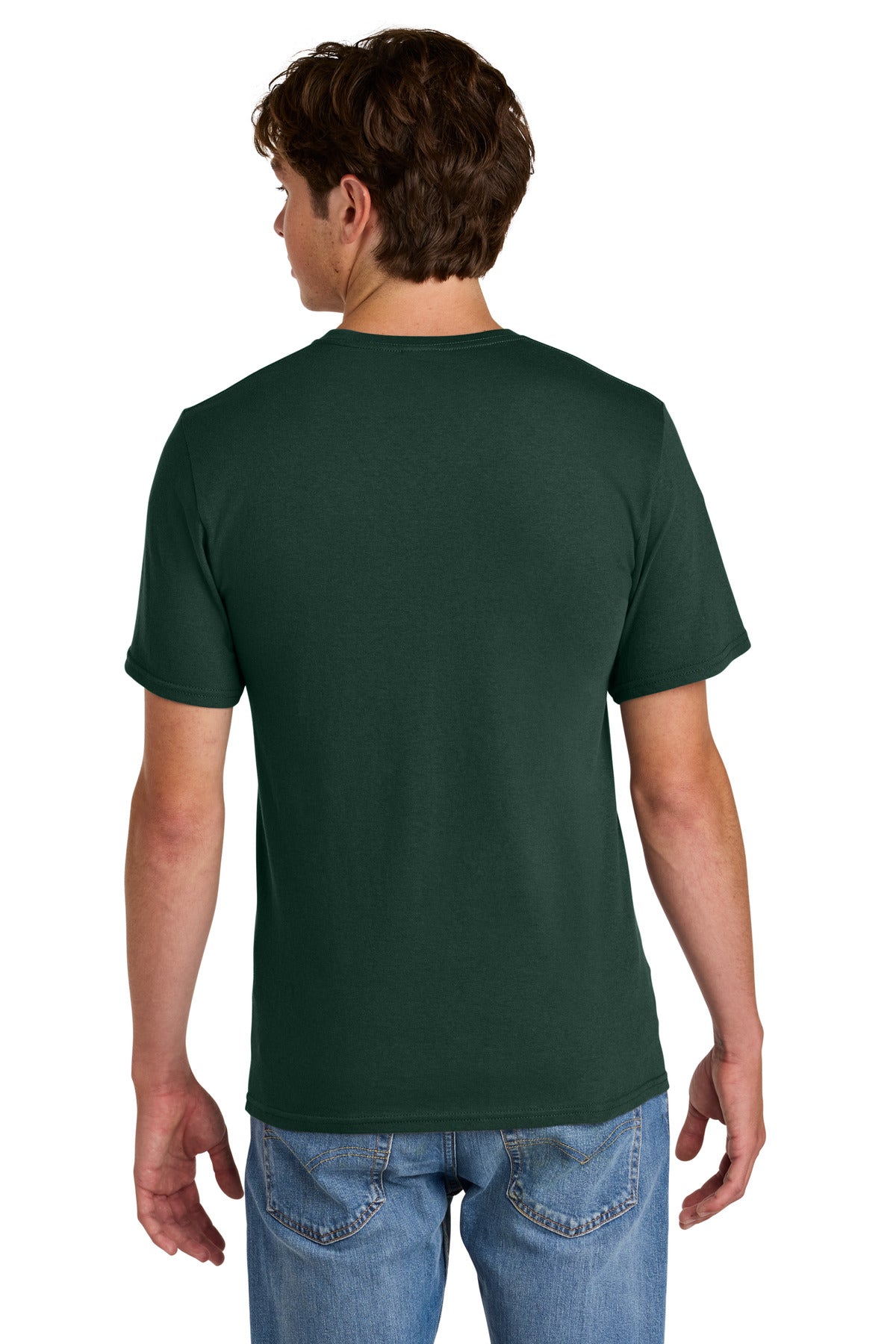 Port & Company Easy Cotton Tee - Dark Green - back