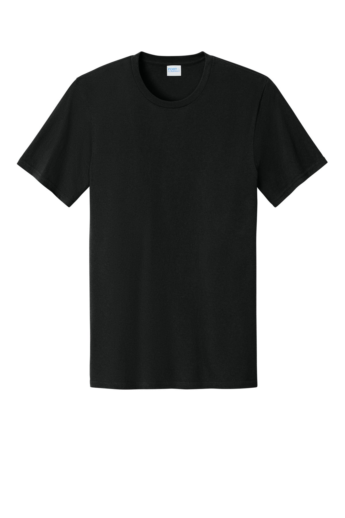 Port & Company Easy Cotton Tee - Jet Black - flat front