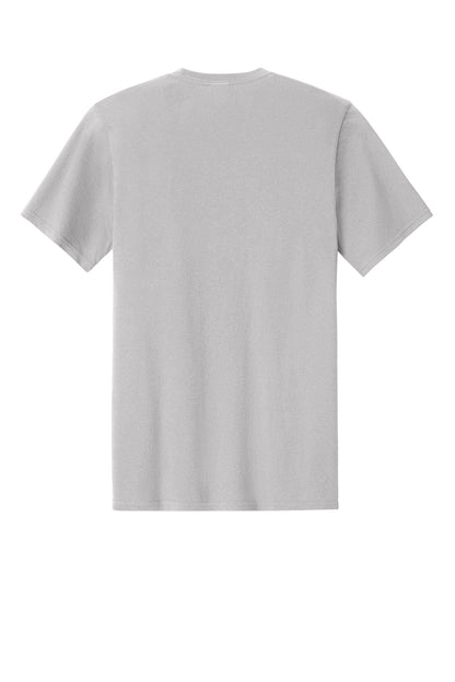 Port & Company Easy Cotton Tee - Silver - flat back