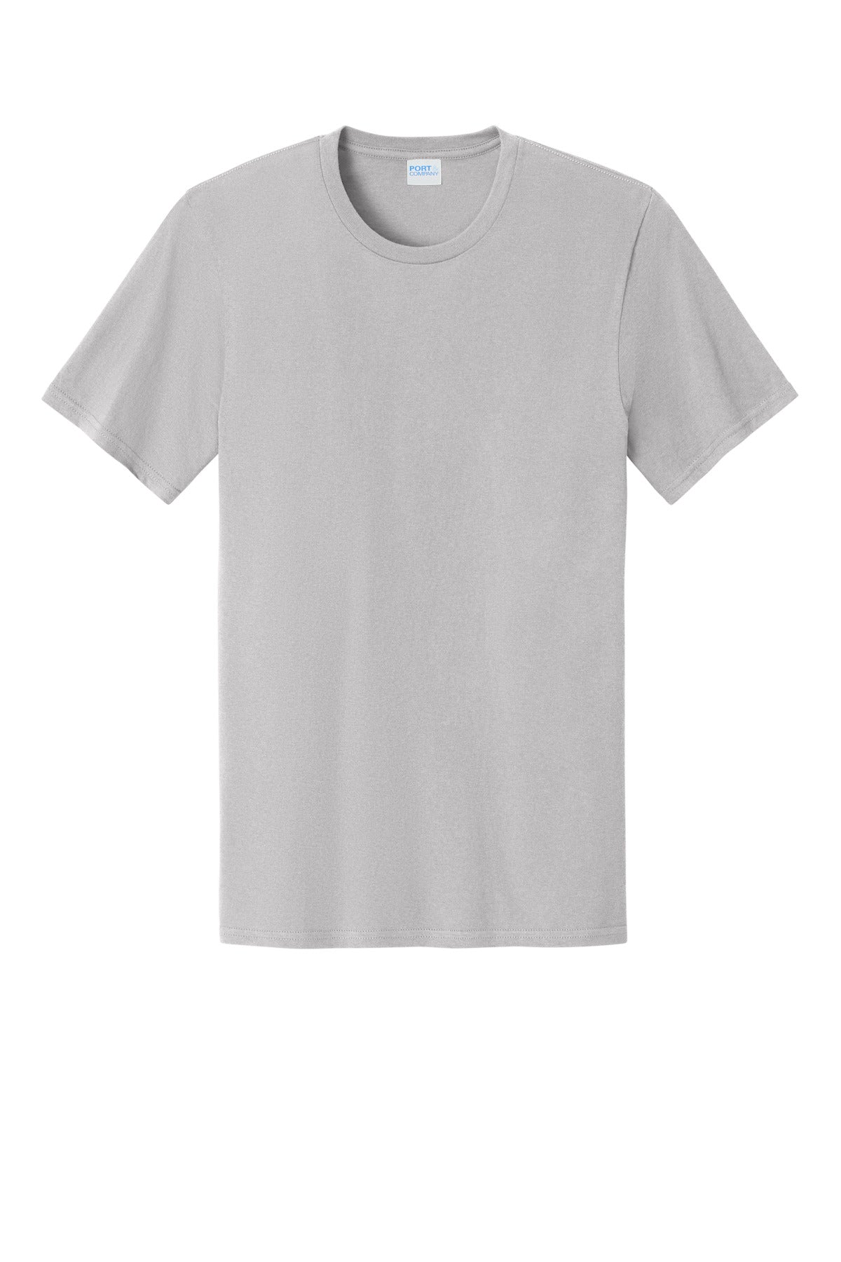 Port & Company Easy Cotton Tee - Silver - flat front
