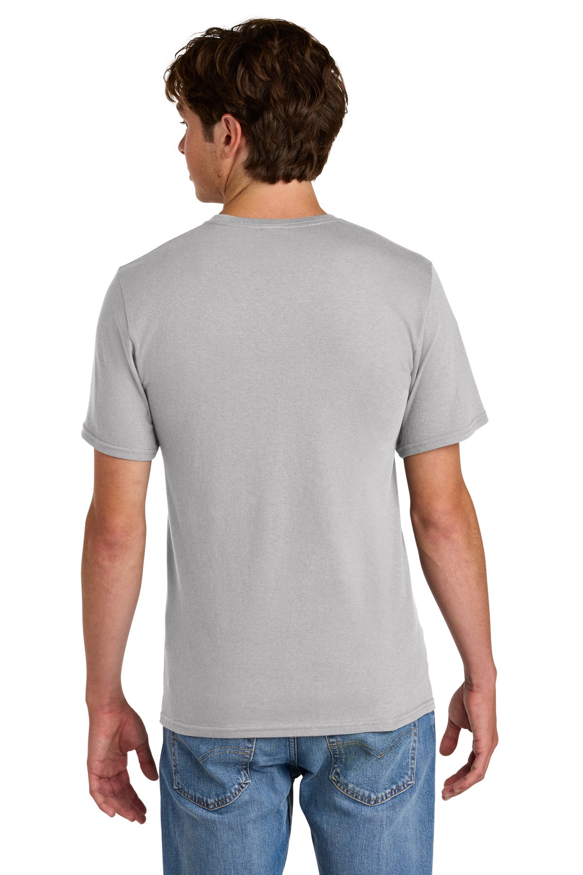 Port & Company Easy Cotton Tee - Silver - back