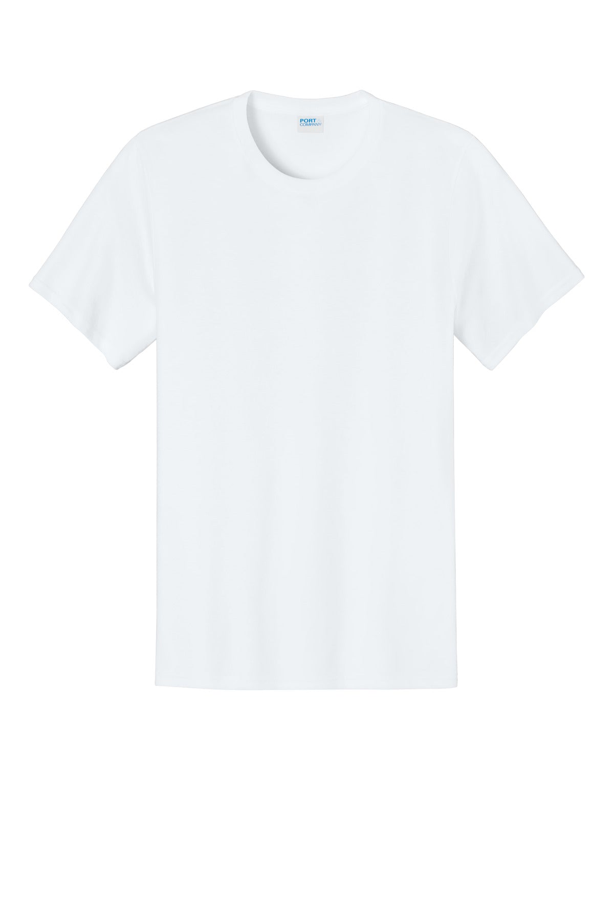 Port & Company Easy Cotton Tee - White - flat front