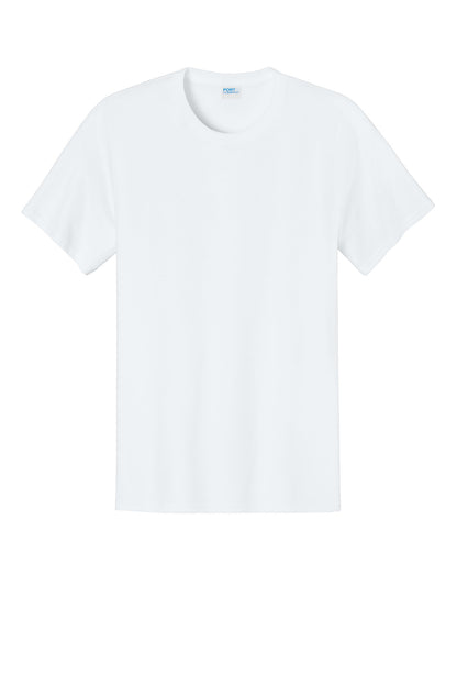 Port & Company Easy Cotton Tee - White - flat front