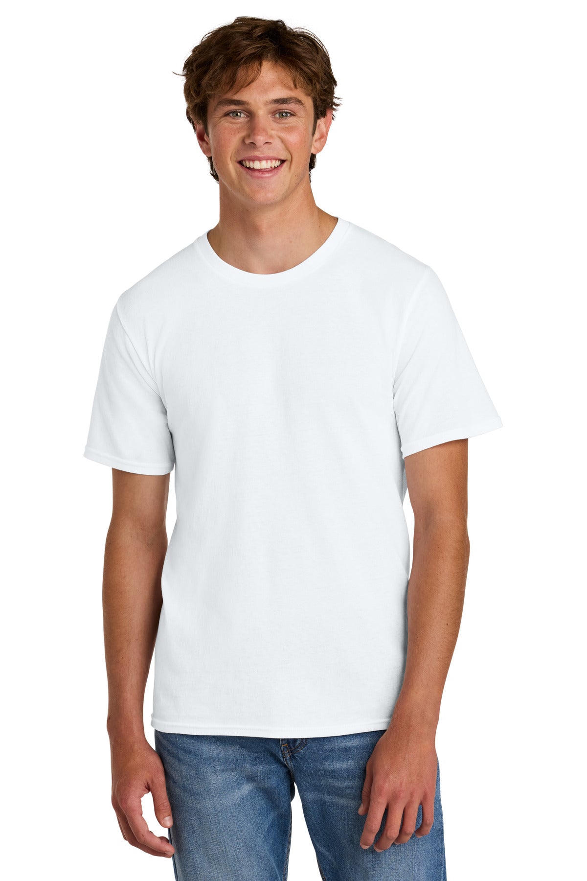 Port & Company Easy Cotton Tee - White - front
