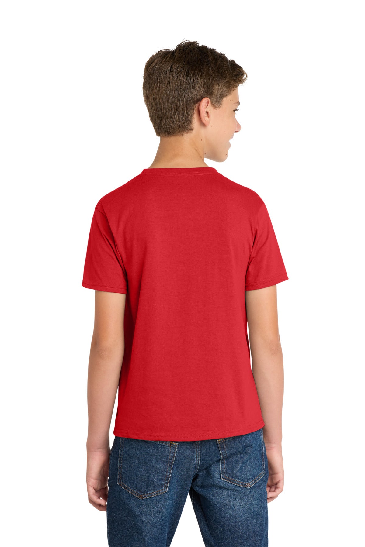 Port & Company Youth Fan Favorite Tee - Bright Red - back