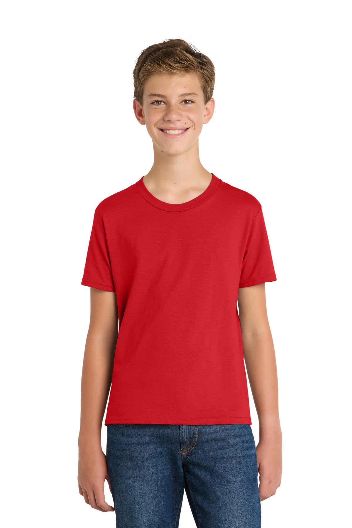 Port & Company Youth Fan Favorite Tee - Bright Red - front