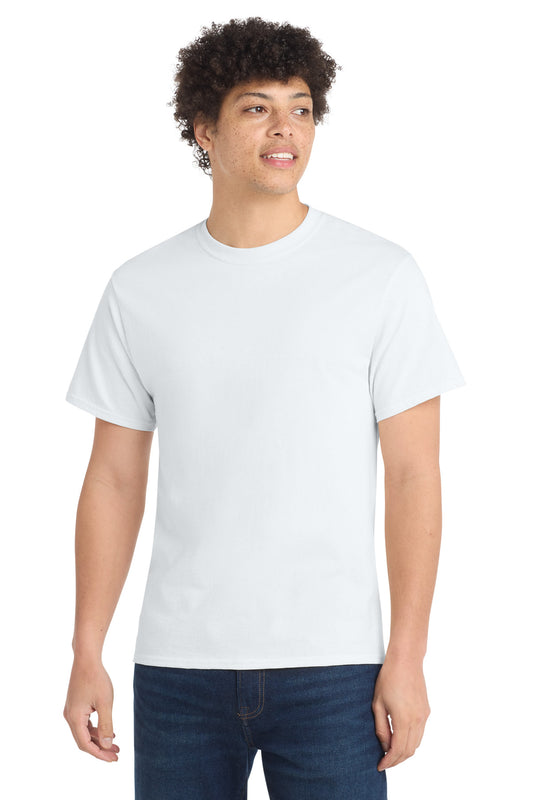 Port & Company Tall Core Cotton Tee - White - front