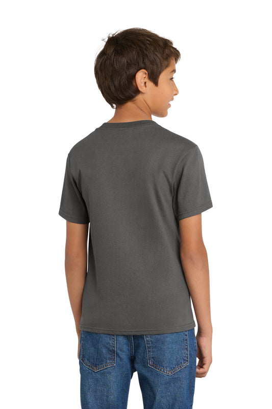 Port & Company Youth Core Cotton Tee - Charcoal - back