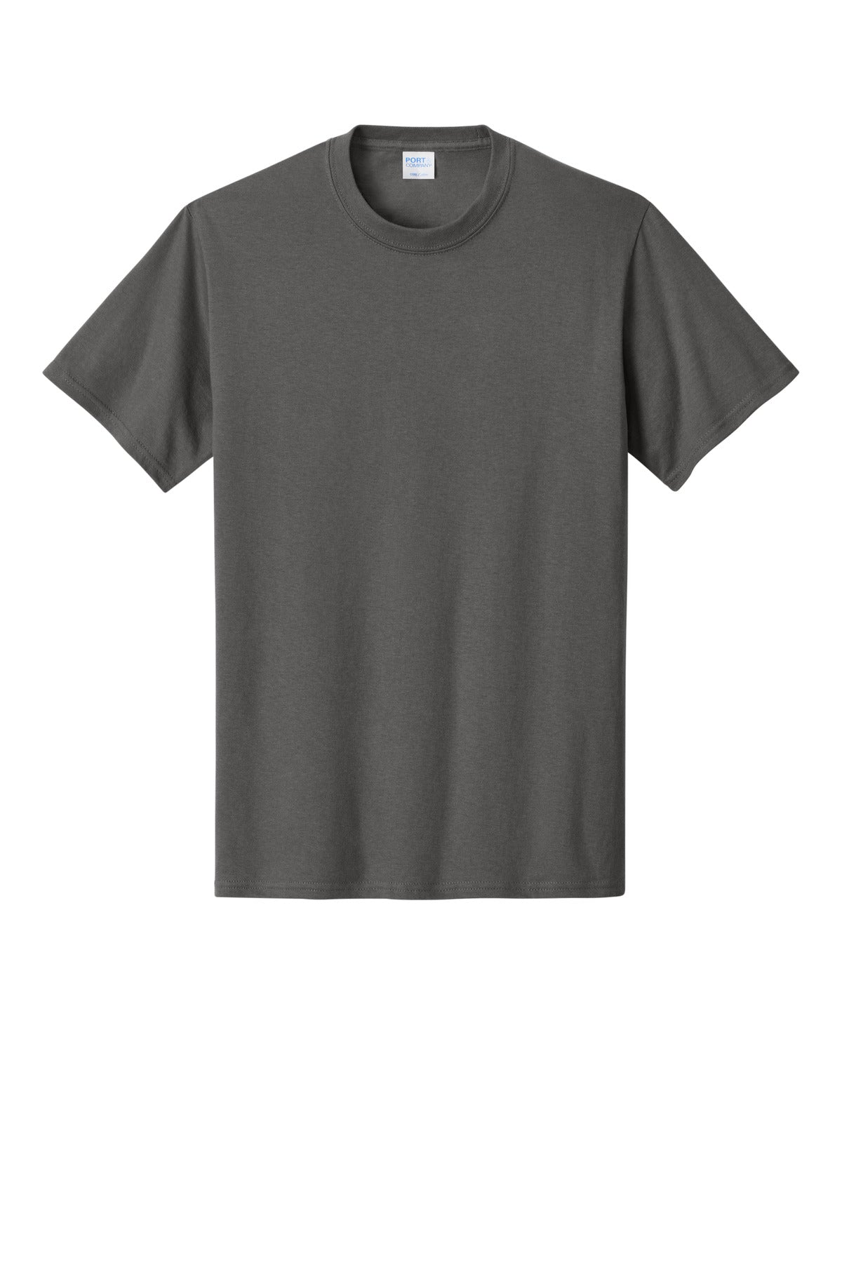 Port & Company Core Cotton Tee - Charcoal - flat front