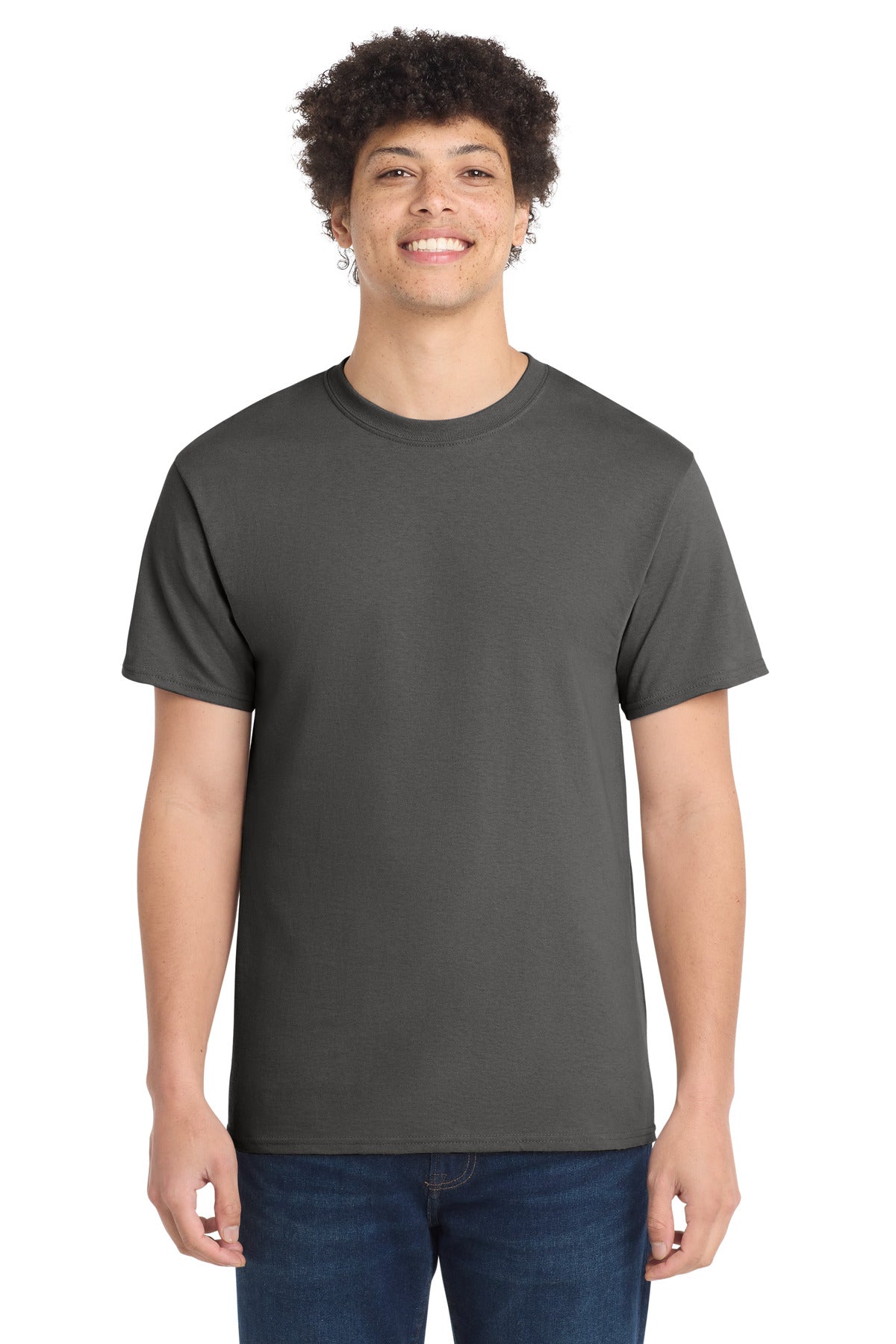 Port & Company Core Cotton Tee - Charcoal - front