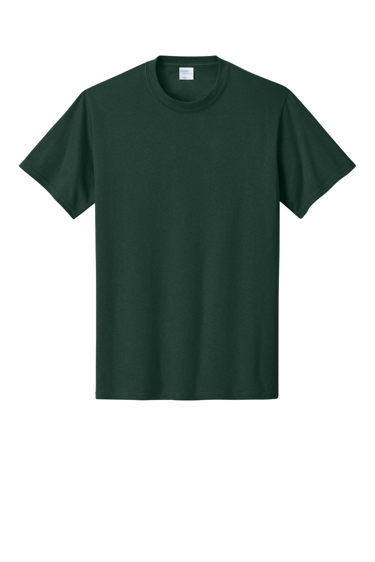 Port & Company Core Cotton Tee - Dark Green - flat front