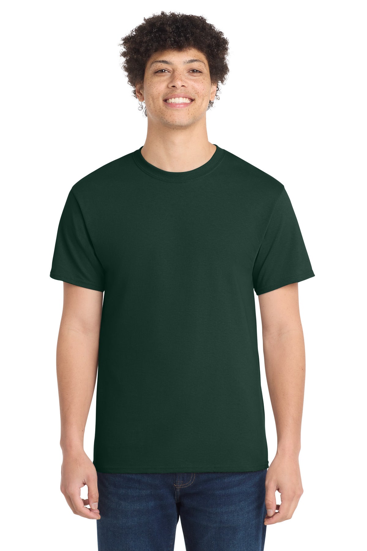 Port & Company Core Cotton Tee - Dark Green - front