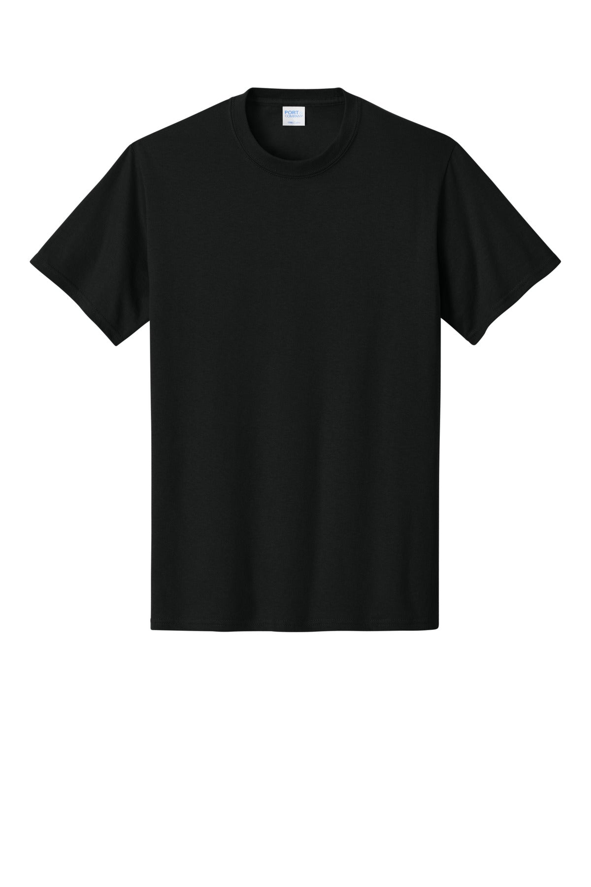 Port & Company Core Cotton Tee - Jet Black - flat front