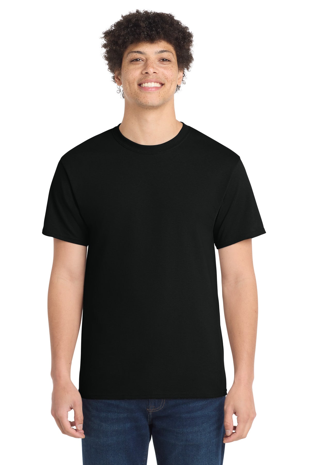 Port & Company Core Cotton Tee - Jet Black - front
