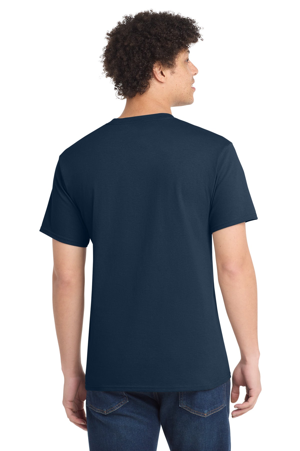 Port & Company Core Cotton Tee - Navy - back
