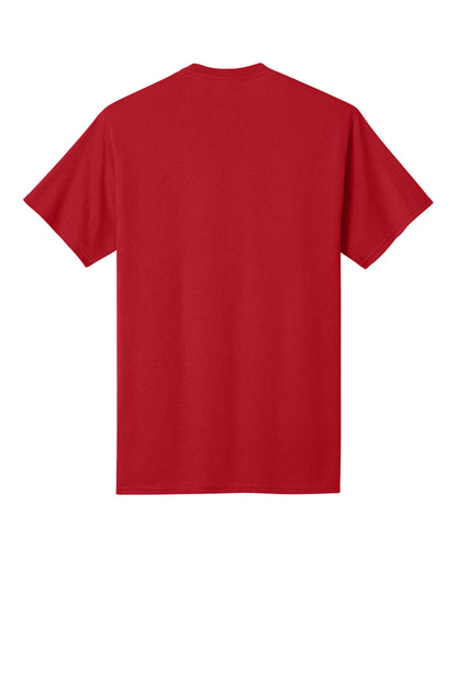 Port & Company Core Cotton Tee - Red - flat back
