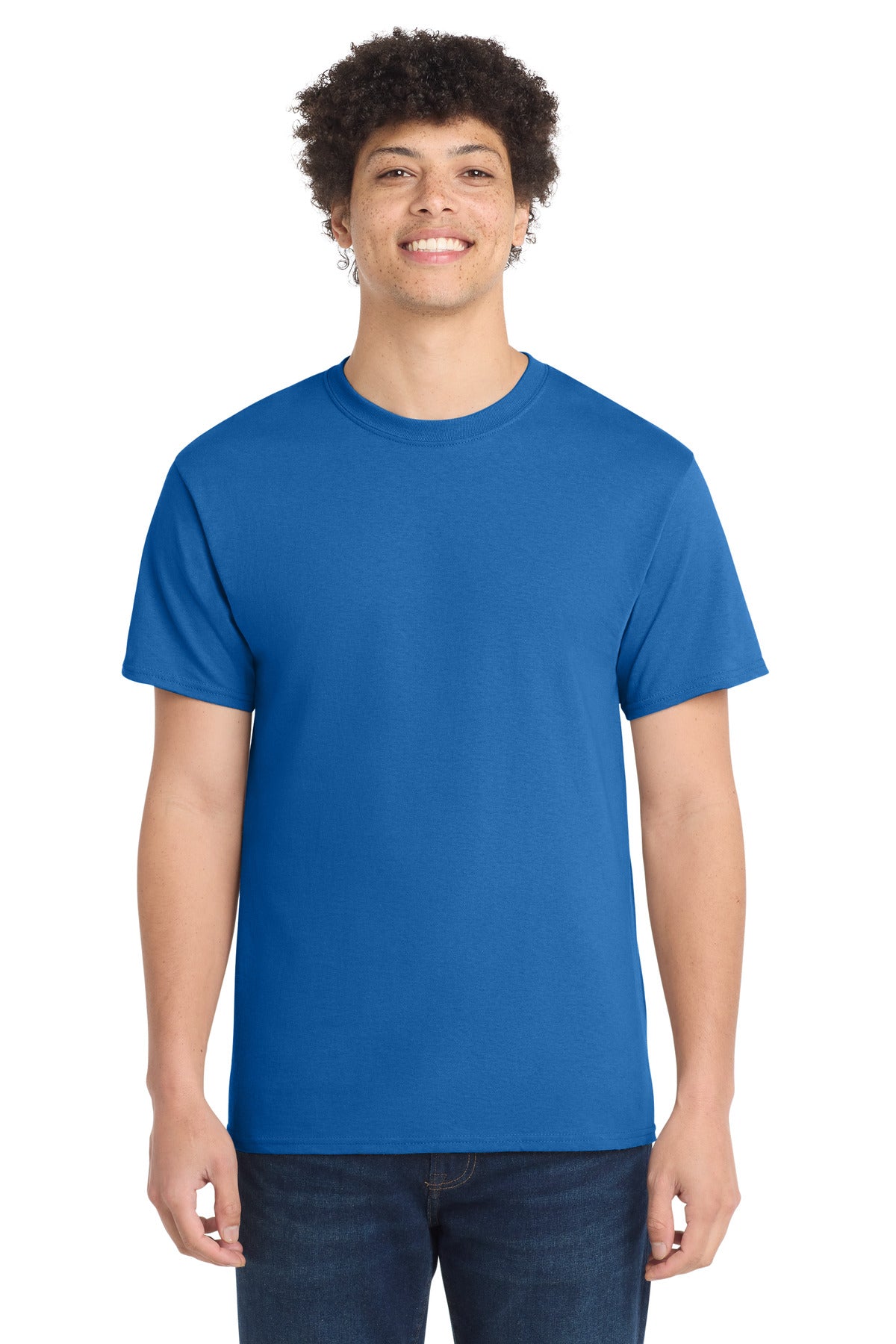 Port & Company Core Cotton Tee - Royal - front
