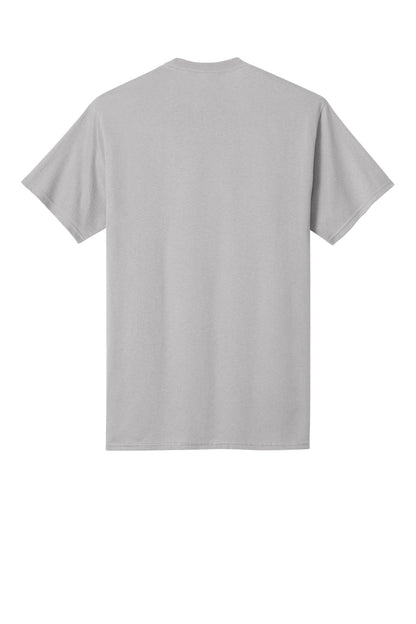 Port & Company Core Cotton Tee - Silver - flat back