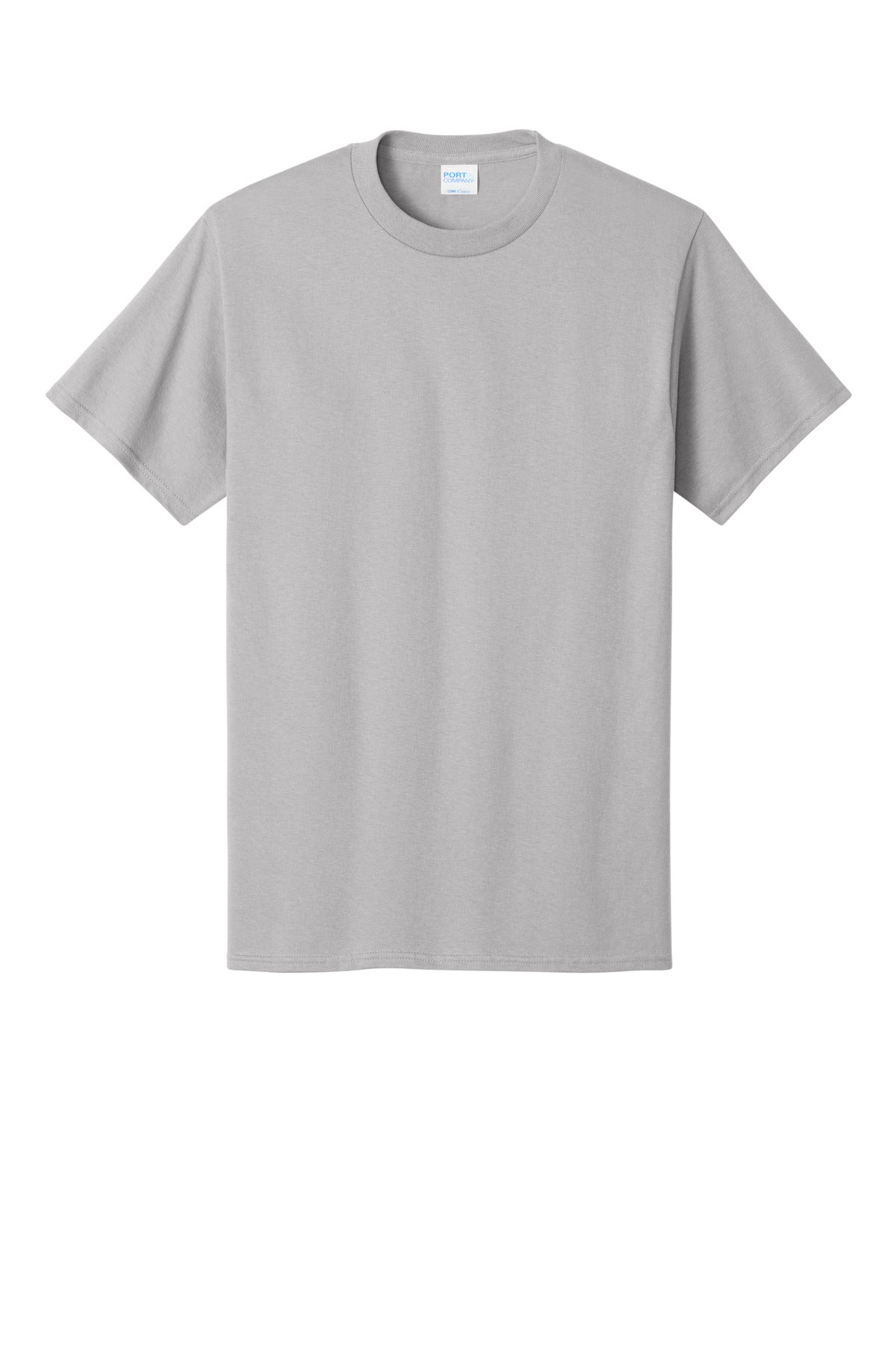 Port & Company Core Cotton Tee - Silver - flat front