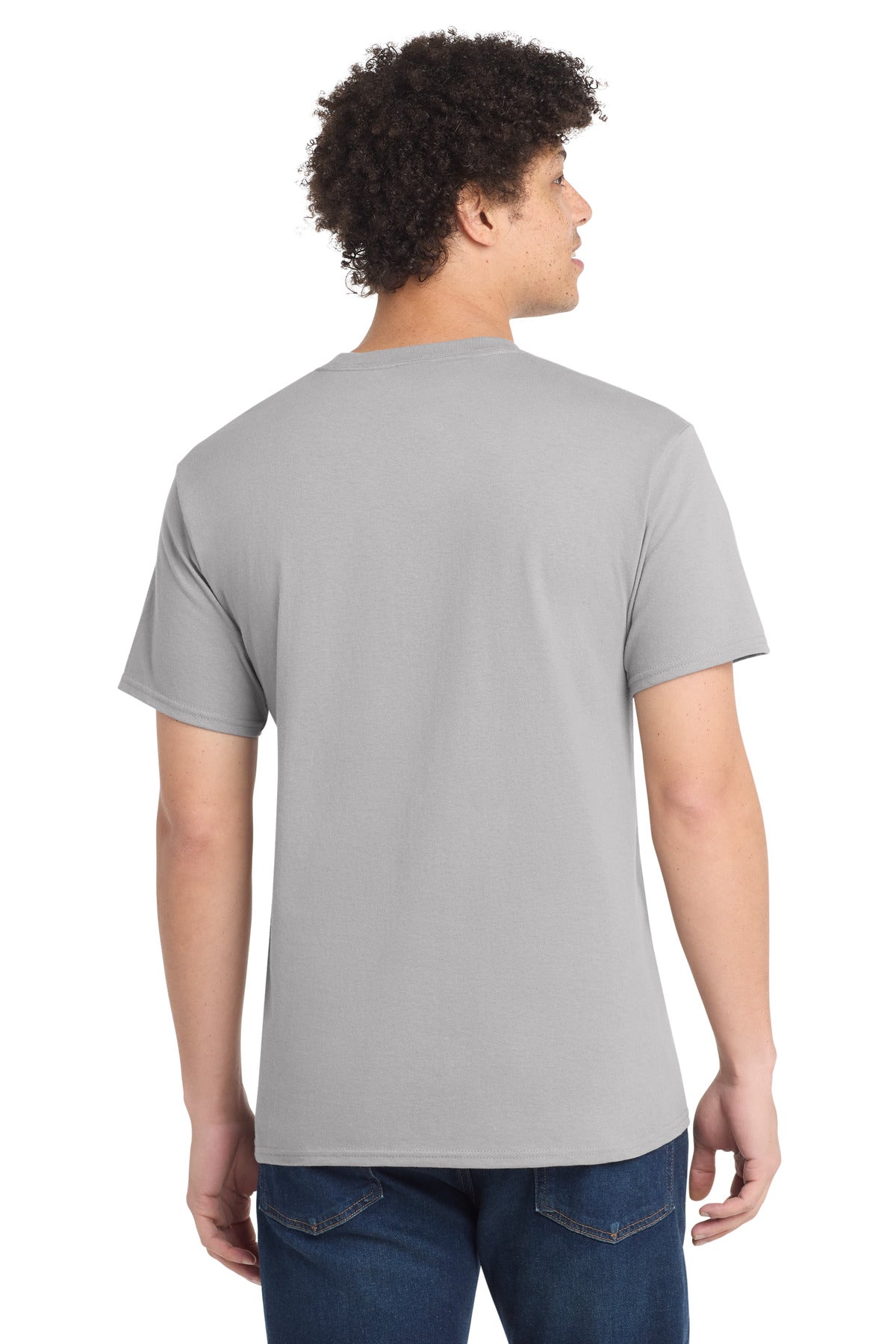 Port & Company Core Cotton Tee - Silver - back