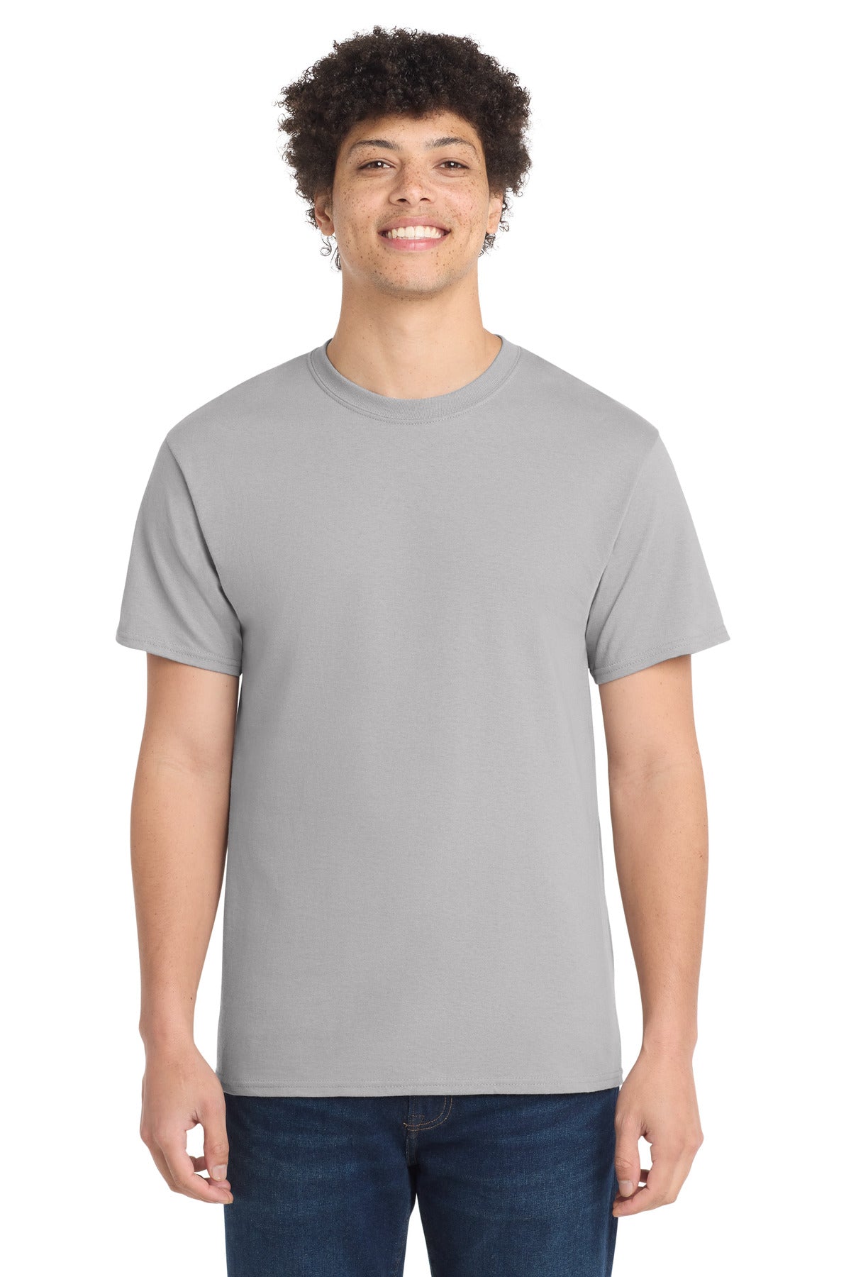 Port & Company Core Cotton Tee - Silver - front