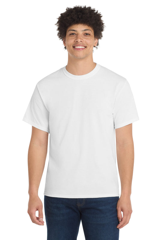 Port & Company Tall Core Blend Tee - White - front