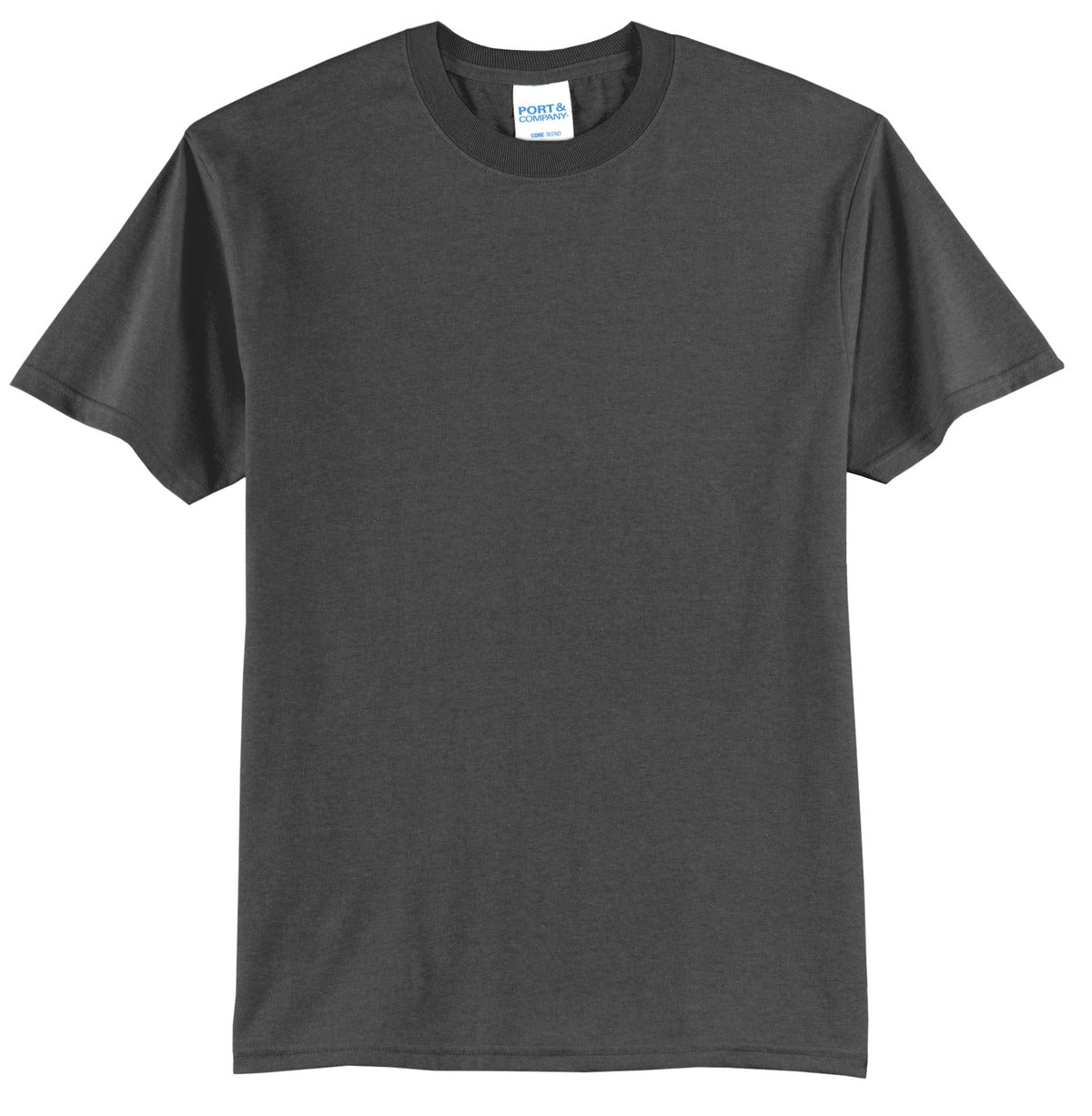 Port & Company Core Blend Tee - Charcoal - flat front