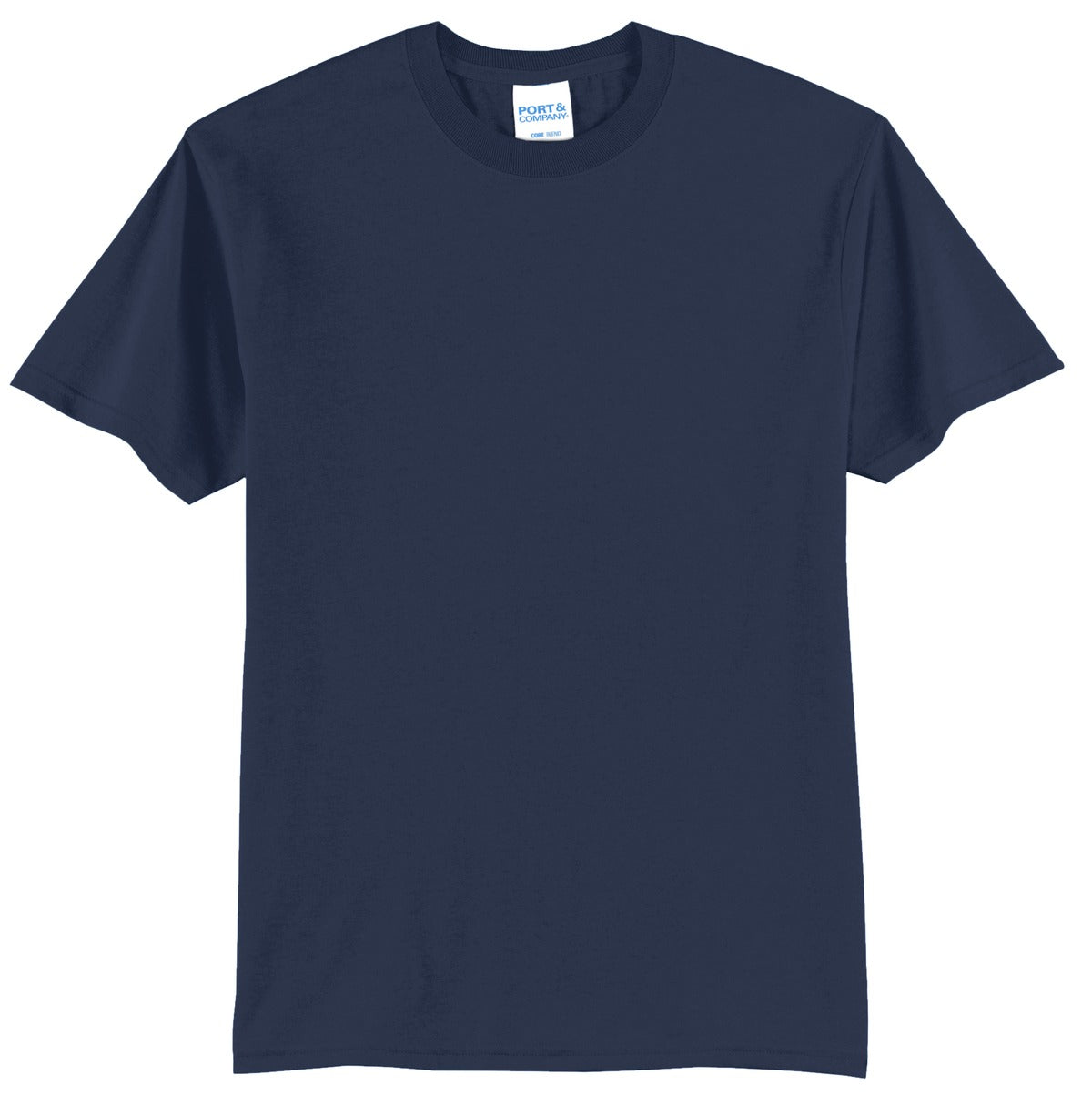 Port & Company Core Blend Tee - Navy - flat front