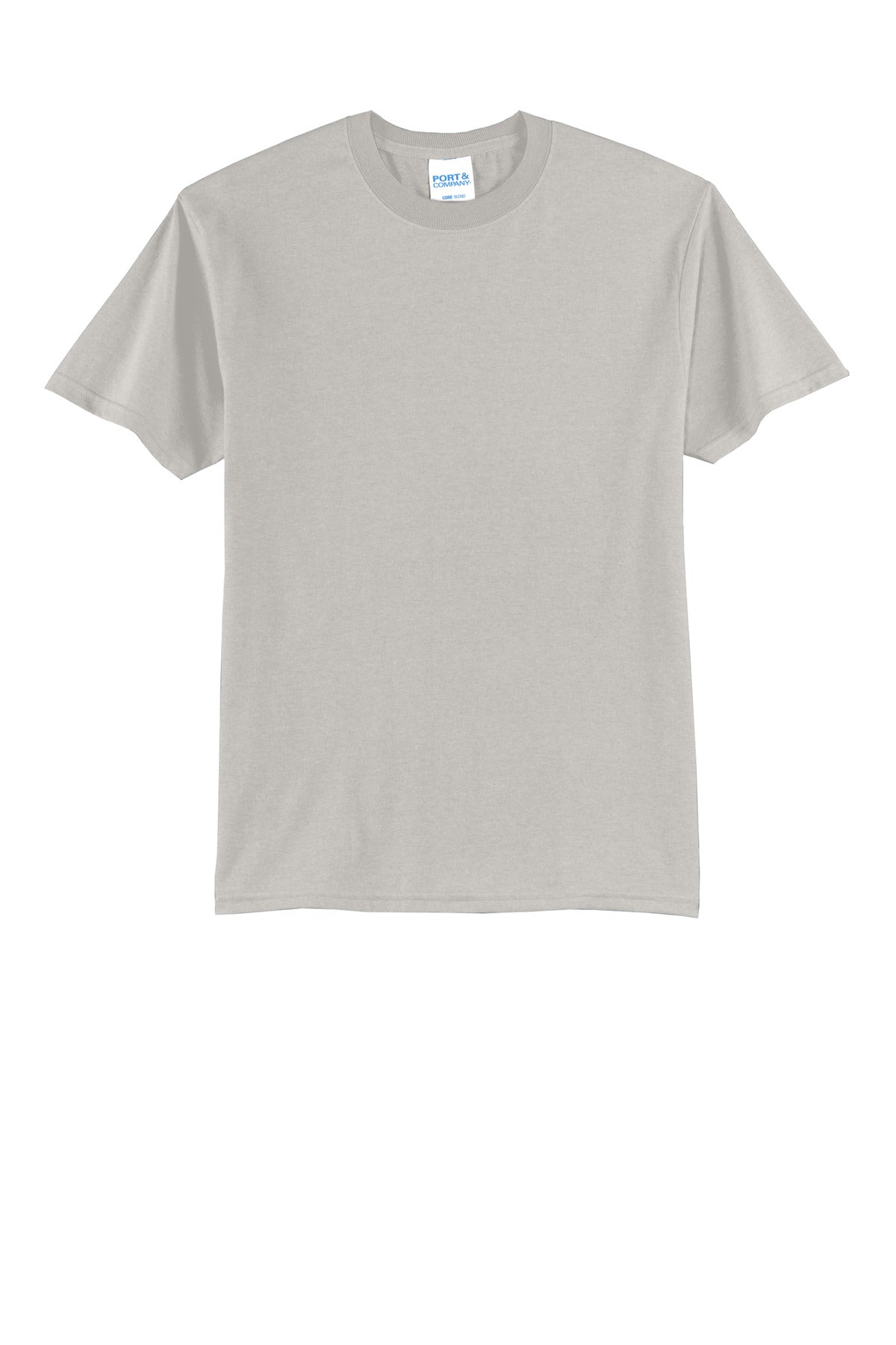 Port & Company Core Blend Tee - Silver - flat front