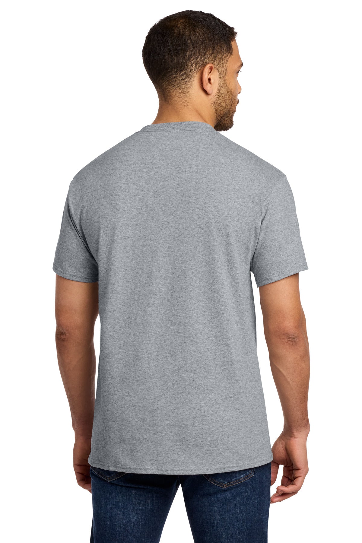 Port & Company Essential Pocket Tee - Athletic Heather - back