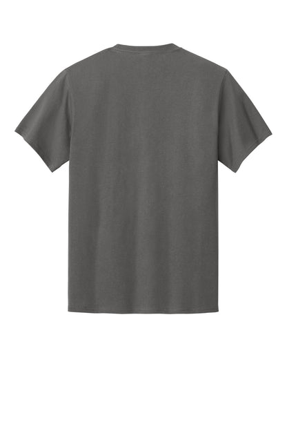 Port & Company Essential Pocket Tee - Charcoal - flat back