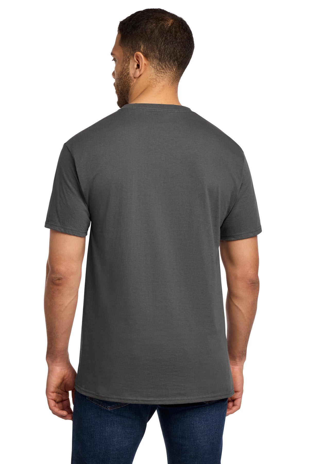 Port & Company Essential Pocket Tee - Charcoal - back
