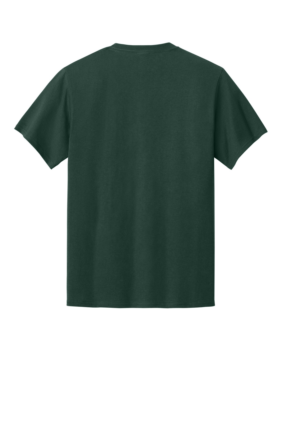 Port & Company Essential Pocket Tee - Dark Green - flat back