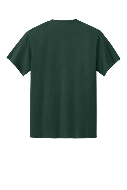 Port & Company Essential Pocket Tee - Dark Green - flat back