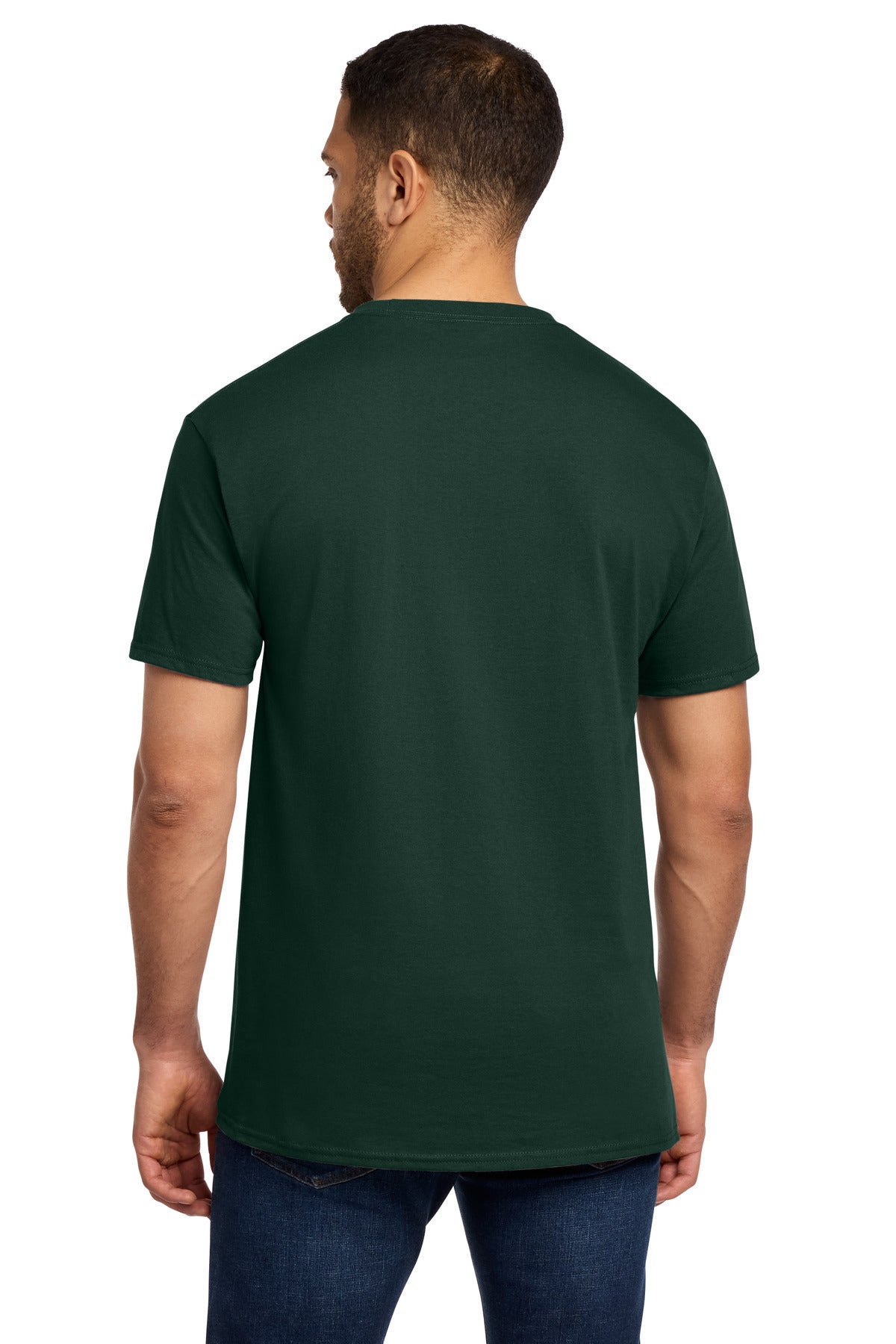 Port & Company Essential Pocket Tee - Dark Green - back