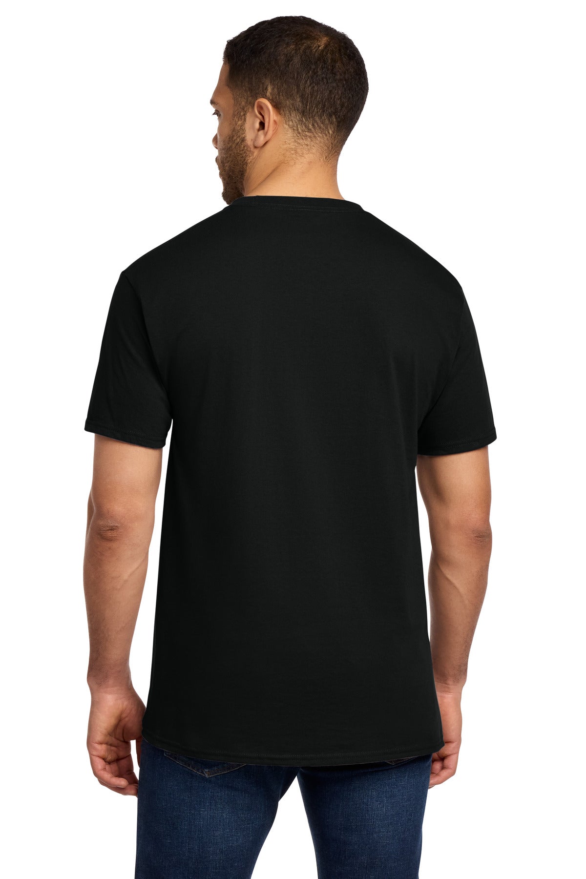 Port & Company Essential Pocket Tee - Jet Black - back