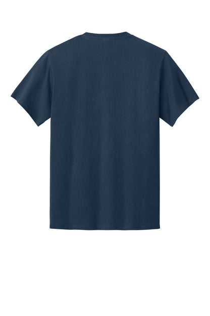 Port & Company Essential Pocket Tee - Navy - flat back