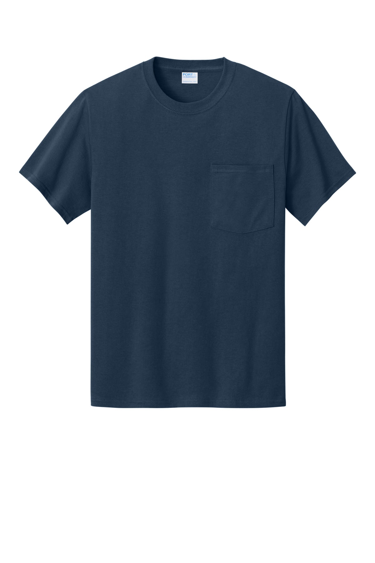 Port & Company Essential Pocket Tee - Navy - flat front