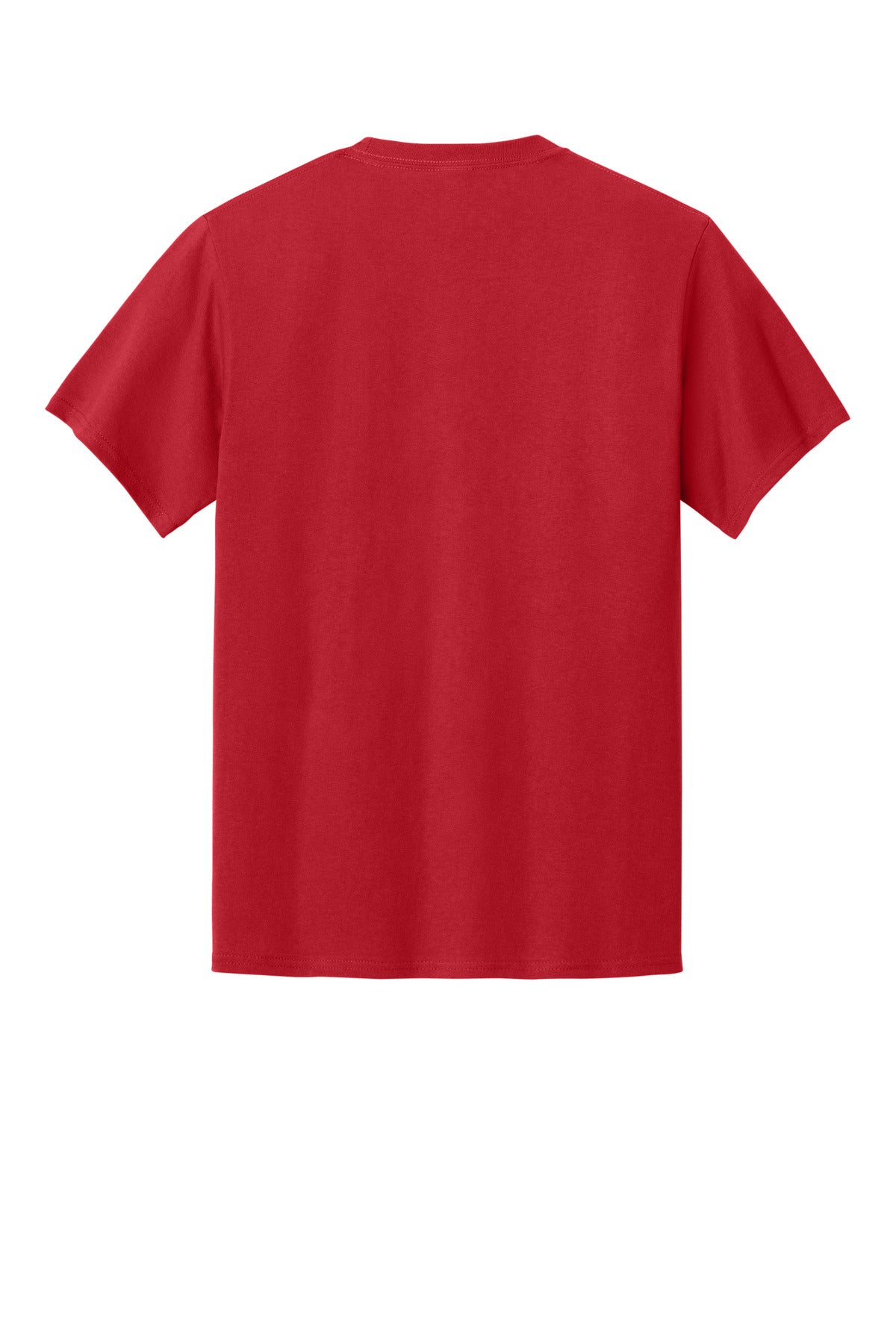 Port & Company Essential Pocket Tee - Red - flat back