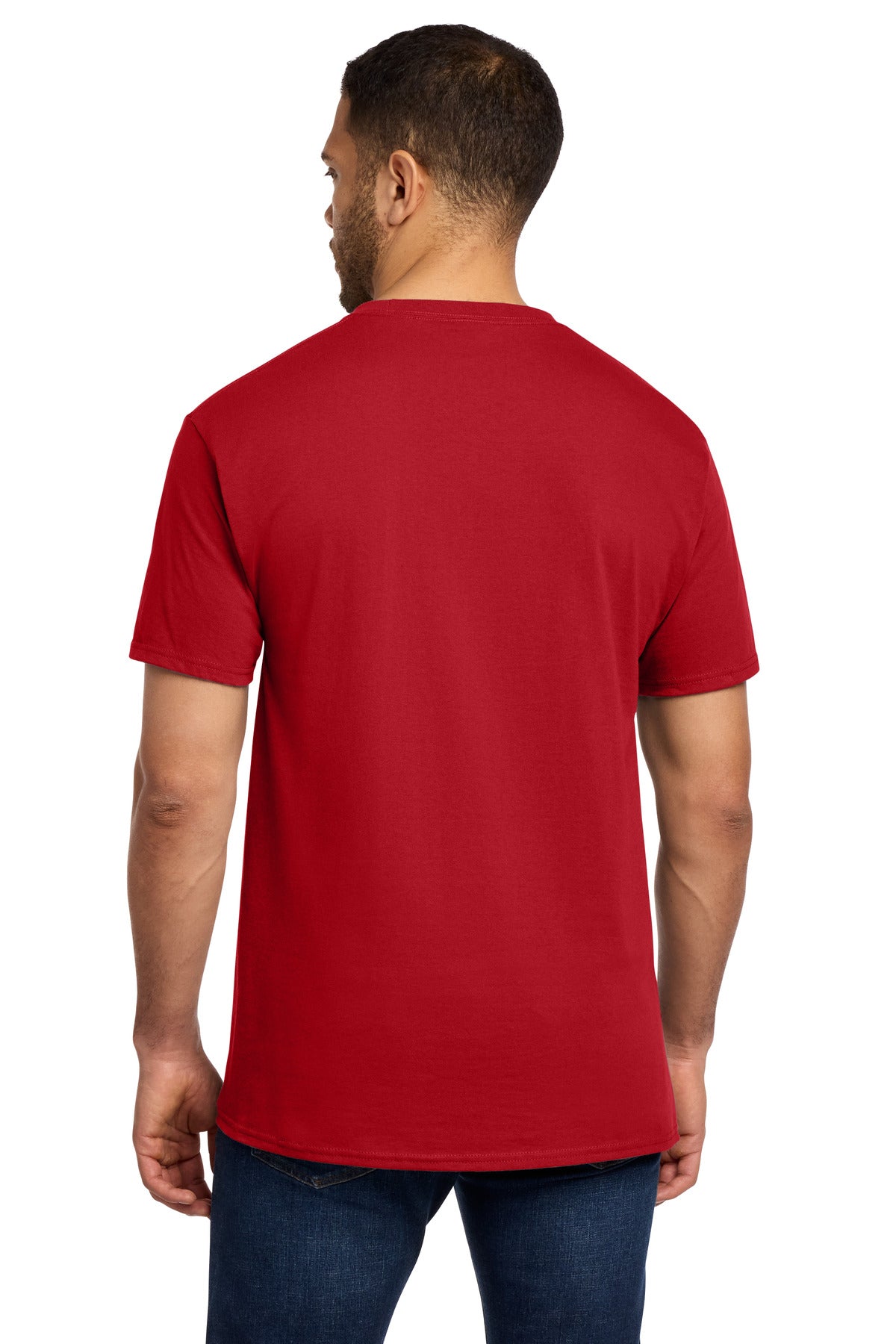 Port & Company Essential Pocket Tee - Red - back